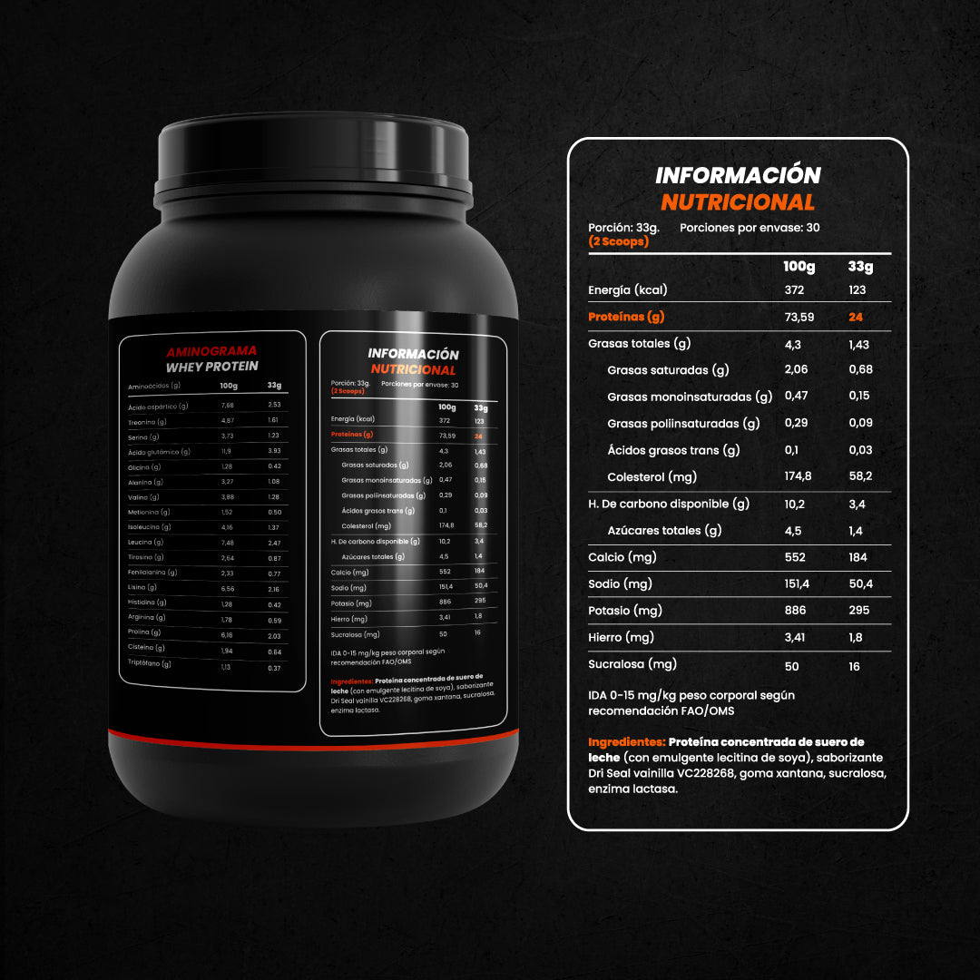 STRIGER 100% WHEY PROTEIN – SABOR VAINILLA (1KG)