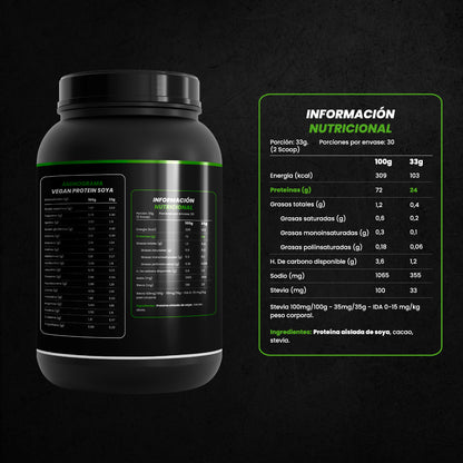 STRIGER VEGAN PROTEIN (PROTEÍNA AISLADA DE SOYA) – CACAO (1KG)