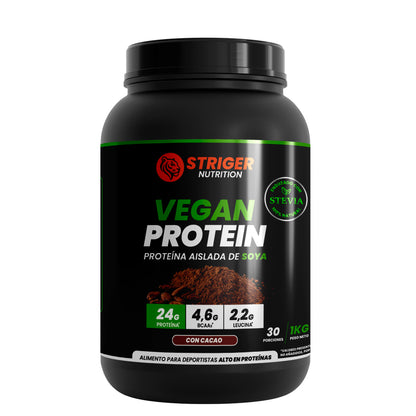 STRIGER VEGAN PROTEIN (PROTEÍNA AISLADA DE SOYA) – CACAO (1KG)