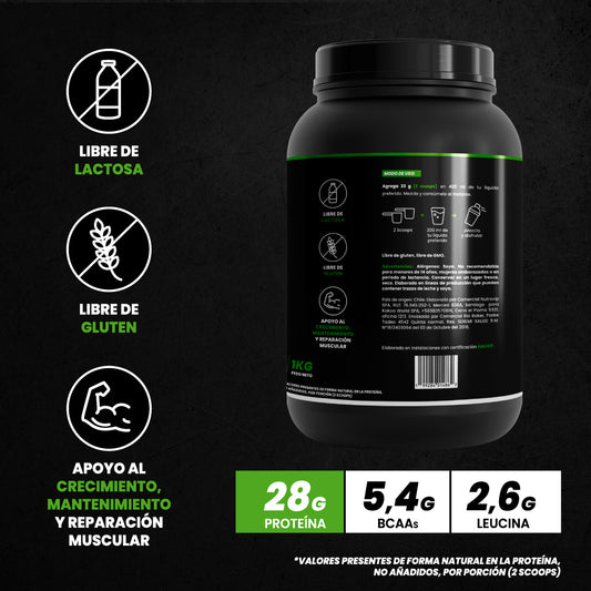 STRIGER VEGAN PROTEIN (PROTEÍNA AISLADA DE SOYA) – SIN SABOR (1KG)