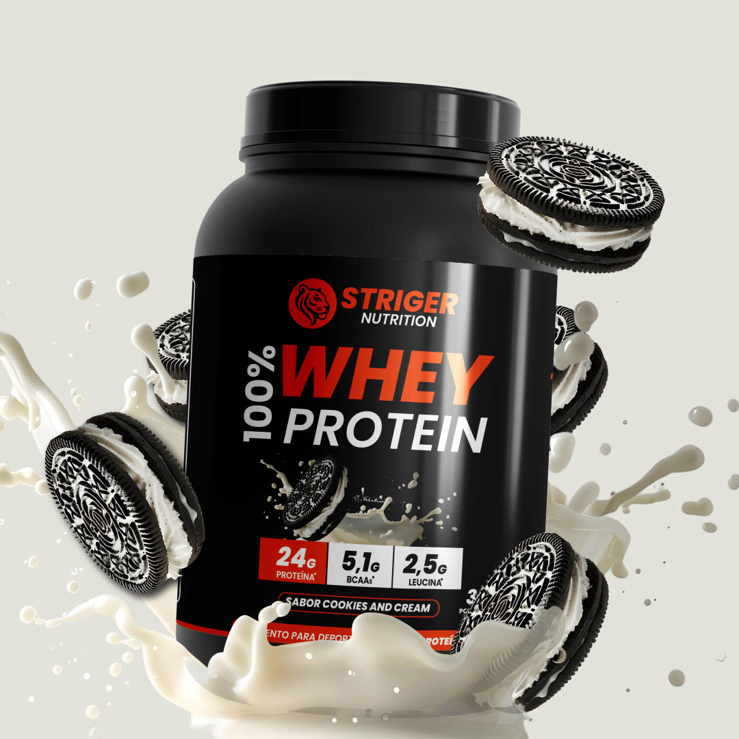 STRIGER 100% WHEY PROTEIN – SABOR COOKIES AND CREAM (1KG)