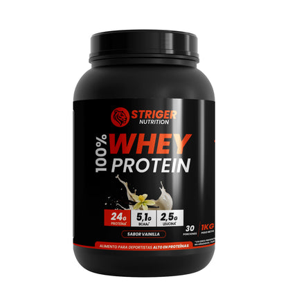 STRIGER 100% WHEY PROTEIN – SABOR VAINILLA (1KG)